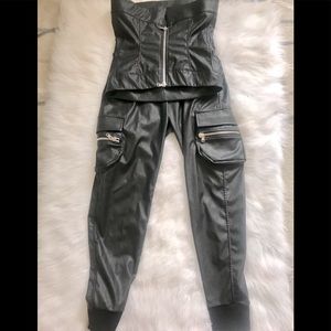 2 Piece European Faux Leather Set -NWT